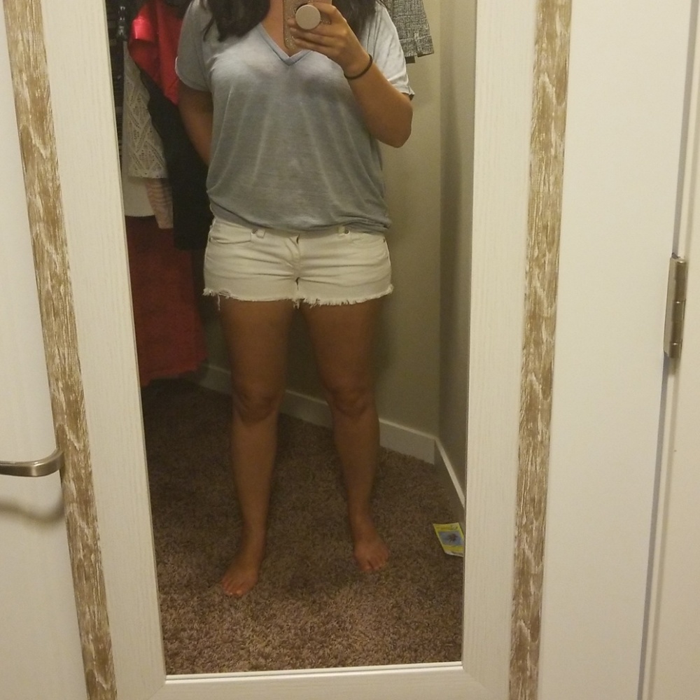 White short shorts